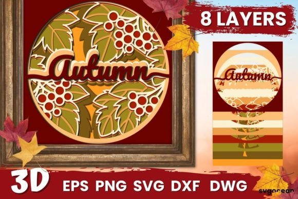 Autumn Shadow Box Svg: 3D SVG & Shadow Boxes