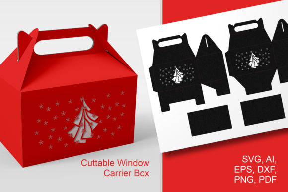 Christmas Tree Carrier Gift Box 3D SVG Review