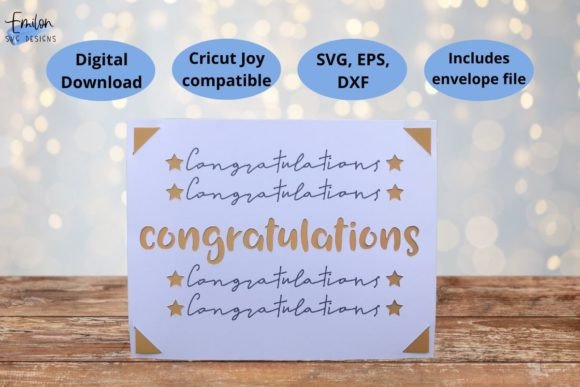 Congratulations Insert Card SVG: 3D Life Events