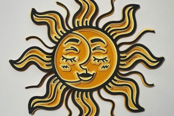 Layered Sun and Moon: 3D SVG for Seasons