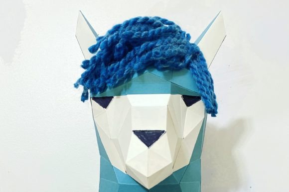 Llama Head Paper Sculpture: 3D SVG Animals Review