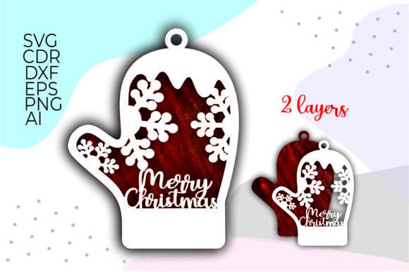 Merry Christmas Mitten Ornaments 3D SVG Review
