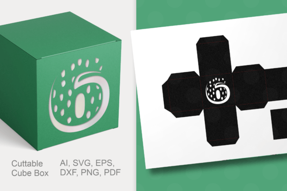 Number 6 Cube Gift Box Template SVG Review