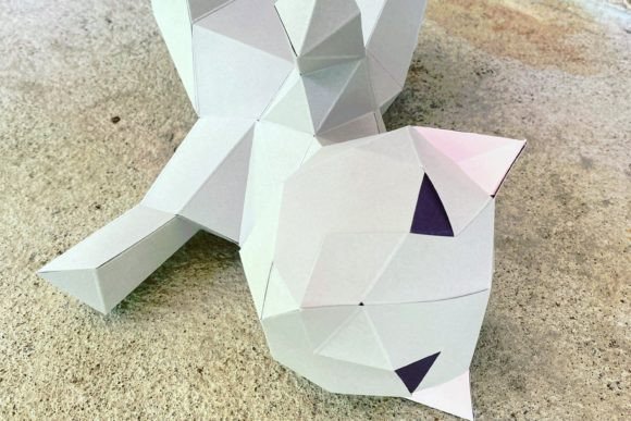 Playful Kitty Paper Sculpture: 3D SVG Animals Review