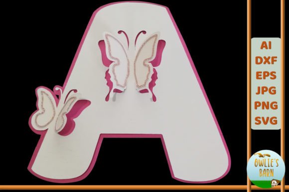 Popup Butterfly Monogram a: 3D SVG Shapes Review