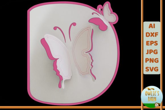 Popup Butterfly Monogram D: 3D SVG Shapes Review