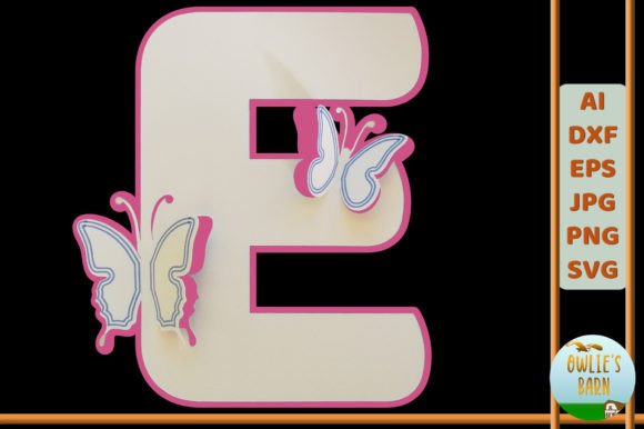 Popup Butterfly Monogram E: 3D SVG Shapes Review