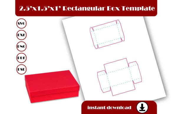 Rectangular Box Template: Simple 3D SVG Shapes