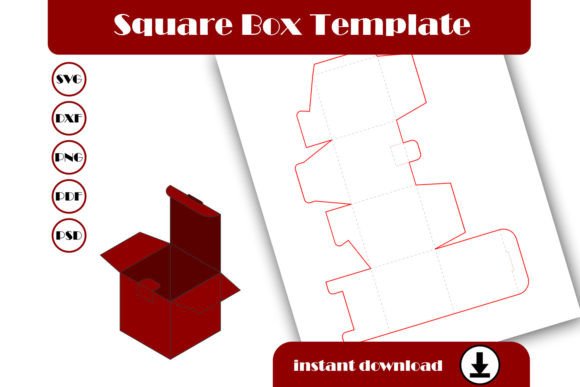 Square Box Template: 3D SVG Shapes for Editors