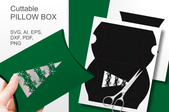 Striped X-mas Tree Pillow Favor Box SVG Review