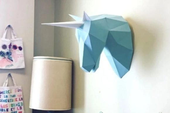 Unicorn Head Paper Sculpture: 3D SVG Animals Review