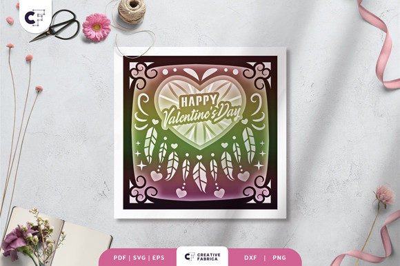 Valentine's Day Dreamcatcher Shadow Box 3D SVG Review