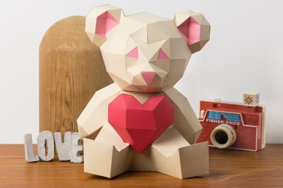 Valentine's Teddy Bear 3D SVG Animals Review