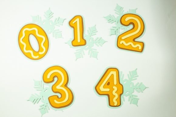 Winter Layered Numbers 0-9: A 3D SVG Review for Seasons